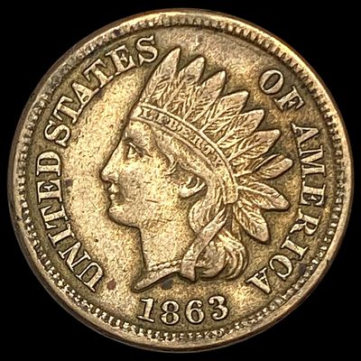 1863 Copper-Nickel Indian Head Cent CLOSELY UNCIRCULATED