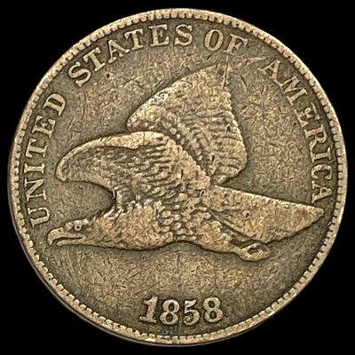 1858 Copper-Nickel Flying Eagle Cent LIGHTLY CIRCULATED