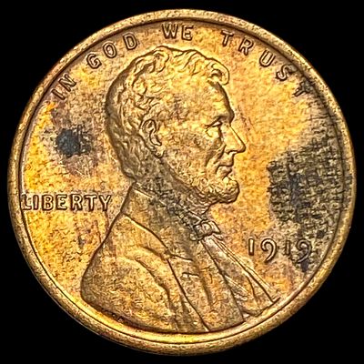 1919 RED Lincoln Wheat Cent CHOICE BU