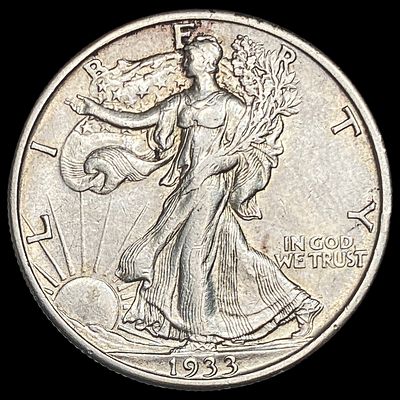 1933-S Silver Walking Liberty Half Dollar CLOSELY UNCIRCULATED