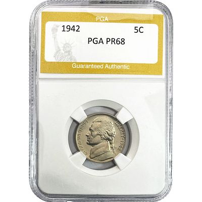 1942 Jefferson Nickel PGA PR68