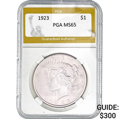 1923 Silver Peace Dollar PGA MS65