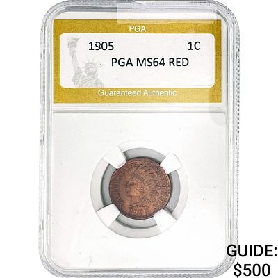 1905 Indian Head Cent PGA MS64 RED