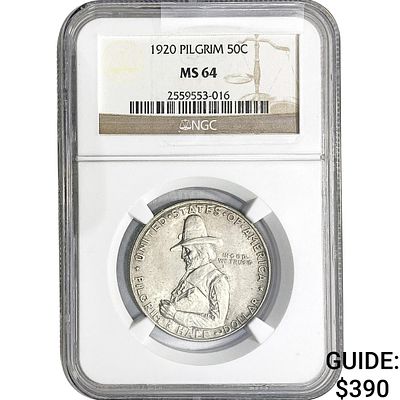 1920 Pilgrim Half Dollar NGC MS64