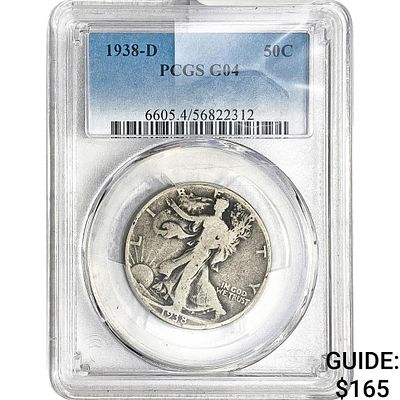 1938-D Walking Liberty Half Dollar PCGS G04 Key