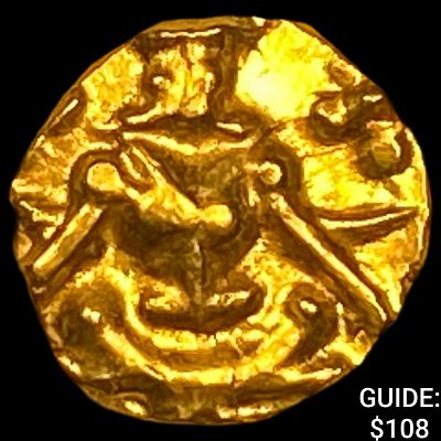 1638-1812 India Mysore .012 Gold Fanam UNCIRCULATED