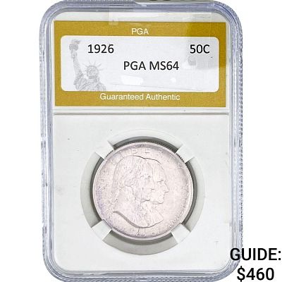 1926 Sesquicentennial Half Dollar PGA MS64