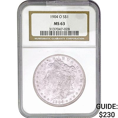 1904-O Morgan Silver Dollar NGC MS63