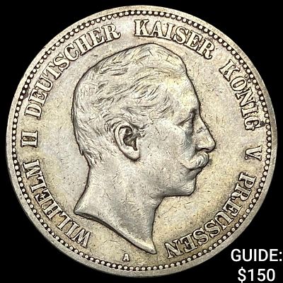 1898-A Prussia Silver 5 Mark