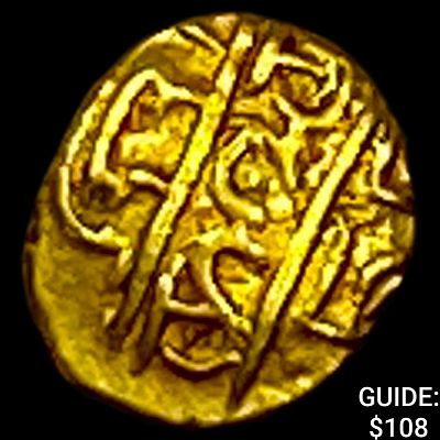 1638-1812 India Mysore .012 Gold Fanam UNCIRCULATED