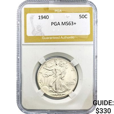 1940 Walking Liberty Half Dollar PGA MS63+