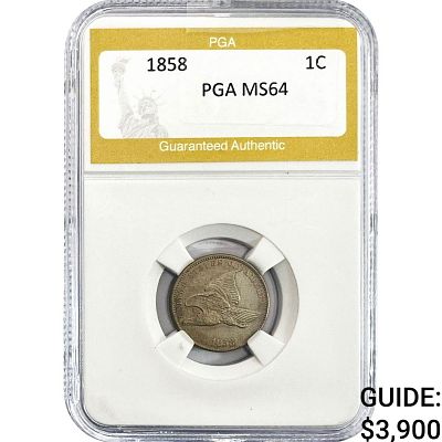 1858 Flying Eagle Cent PGA MS64