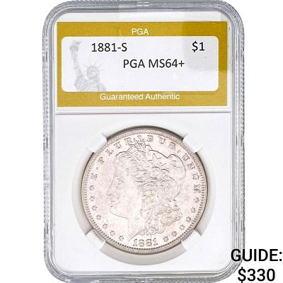 1881-S Morgan Silver Dollar PGA MS64+