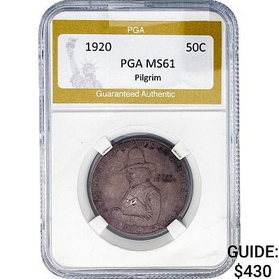 1920 Pilgrim Half Dollar PGA MS61