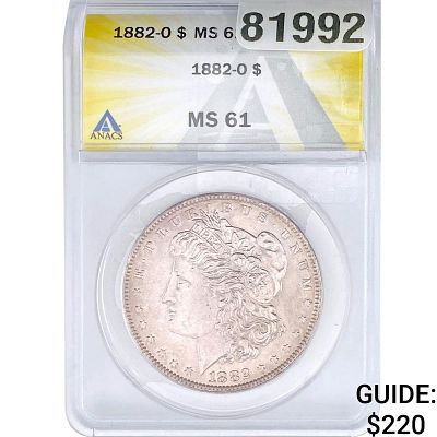 1882-O Morgan Silver Dollar ANACS MS61