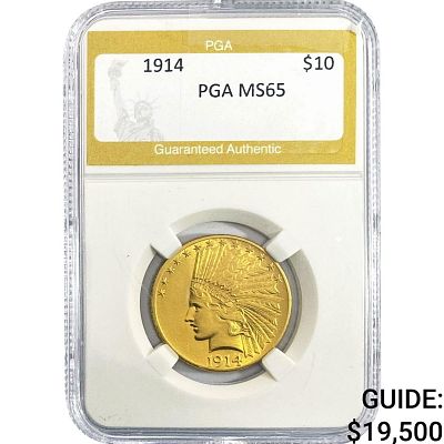1914 $10 Gold Eagle PGA MS65