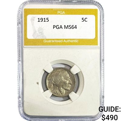 1915 Buffalo Nickel PGA MS64