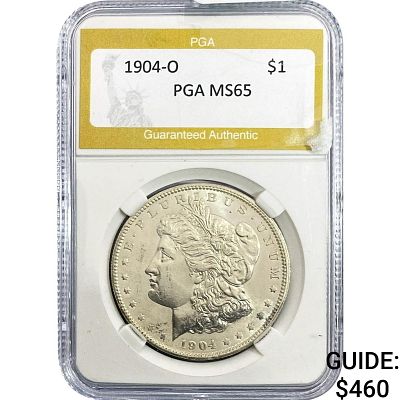 1904-O Morgan Silver Dollar PGA MS65