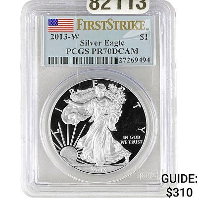 2013-W Silver Eagle PCGS PR70 DCAM