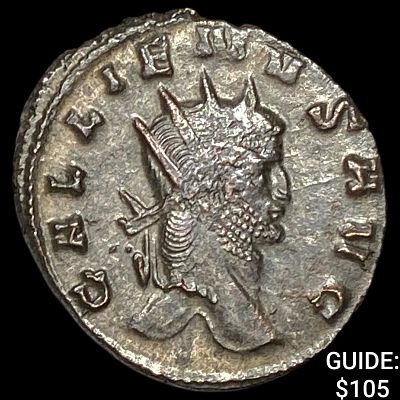 Roman Gallienus 253-268 AD BI Dbl Denarius CHOICE AU