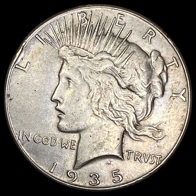 1935 Silver Peace Dollar CLOSELY UNCIRCULATED
