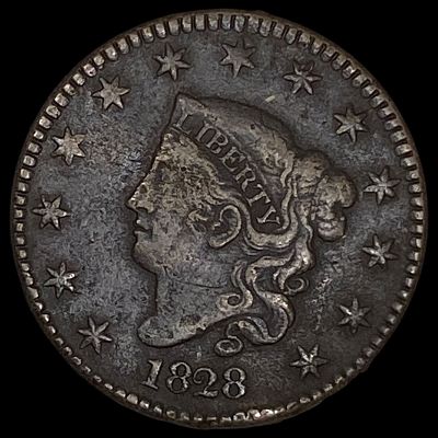 1828 Coronet Head Large Cent NEARLY UNCIRCULATED