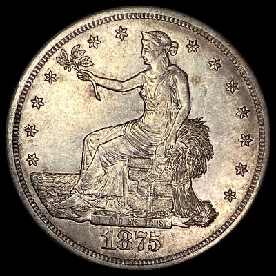 1875-S Silver Trade Dollar CLOSELY UNCIRCULATED