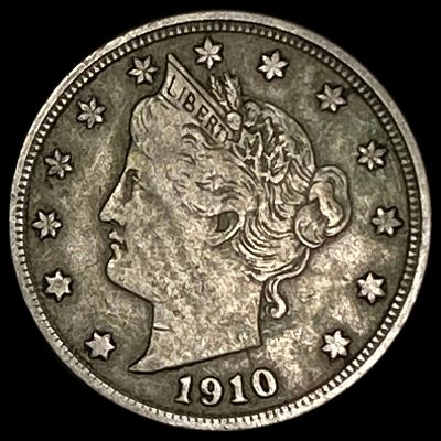 1910 Liberty Head Nickel ABOUT UNCIRCULATED