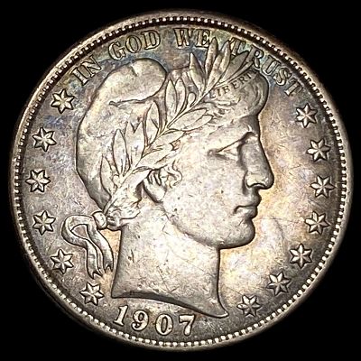 1907-O Silver Barber Half Dollar CLOSELY UNCIRCULATED