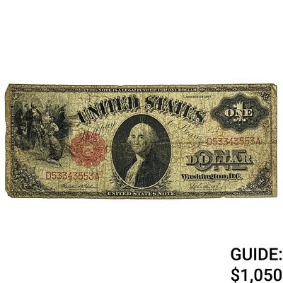 1917 $1 US Large Note - Red Seal
