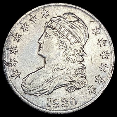 1830 Capped Bust Silver Half Dollar NEARLY UNCIRCULATED. 1830 Capped Bust Silver Half Dollar 