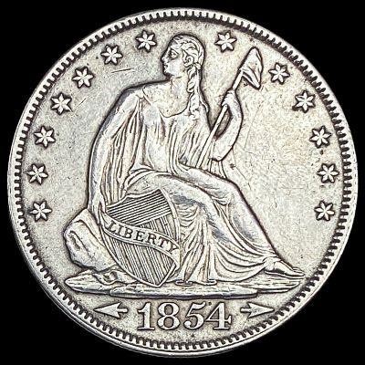 1854 Arrows Seated Liberty Half Dollar CLOSELY UNCIRCULATED. 1854 Arrows Seated Liberty Half 