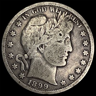 1899 Silver Barber Half Dollar NICELY CIRCULATED