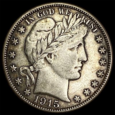 1915-D Silver Barber Half Dollar NEARLY UNCIRCULATED