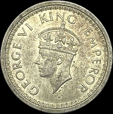1945 India Silver 1 Rupee CLOSELY UNCIRCULATED