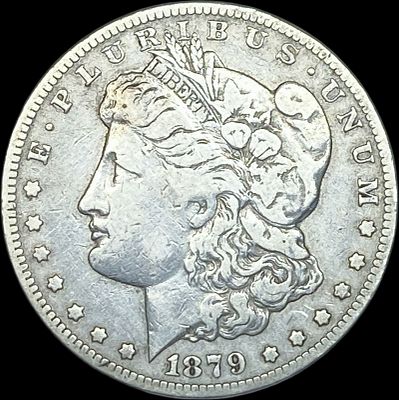 1879-S Silver Morgan Dollar ABOUT UNCIRCULATED. 1879-CC Silver Morgan Dollar ABOUT UNCIRCULATED
