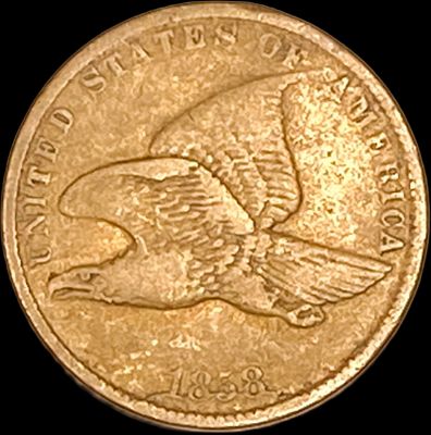 1858 Flying Eagle Cent ABOUT UNCIRCULATED