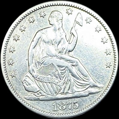 1875 Seated Liberty Half Dollar CLOSELY UNCIRCULATED