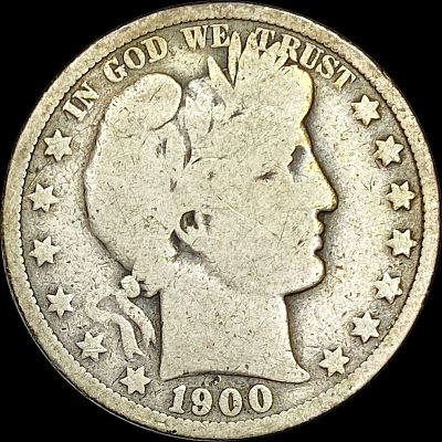1900-O Silver Barber Half Dollar NICELY CIRCULATED. 1900-O Silver Barber Half Dollar NICELY 
