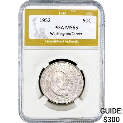 1952 Washington Carver Half Dollar PGA MS65