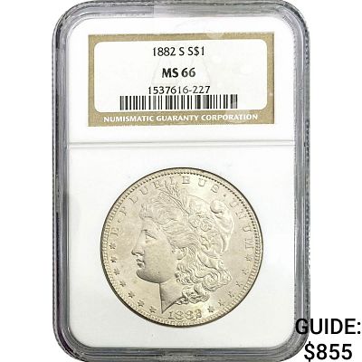 1882-S Morgan Silver Dollar NGC MS66