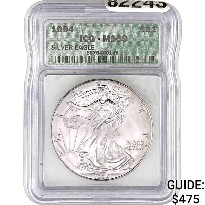1994 ICG MS69 1oz Silver $1 SE. 1994 ICG MS69 1oz Silver $1 SE