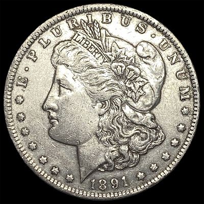 1891 Morgan Silver Dollar CLOSELY UNCIRCULATED
