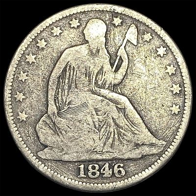 1846-O Silver Seated Liberty Half Dollar NICELY CIRCULATED