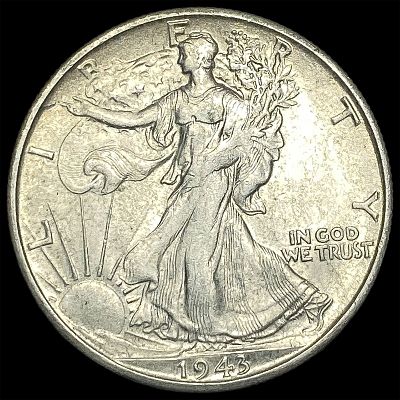 1943-S Silver Walking Liberty Half Dollar CLOSELY UNCIRCULATED