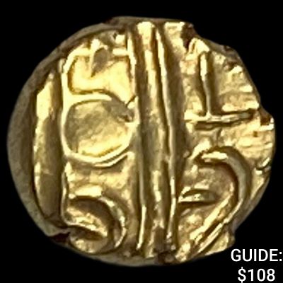 1600-1800 India .014 Gold Fanam UNCIRCULATED
