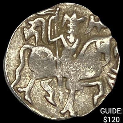700-1000 AD India Rajput Silver Jital NEARLY UNCIRCULATED