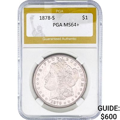 1878-S Morgan Silver Dollar PGA MS64+