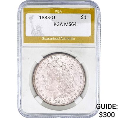 1883-O Morgan Silver Dollar PGA MS64