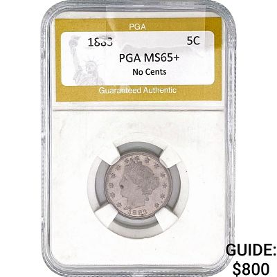 1883 Liberty Victory Nickel PGA MS65+ No Cents